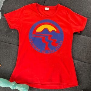 Rare Vintage 70s Friends of the River Tee Single Stitch Nature Graphic Shirt M